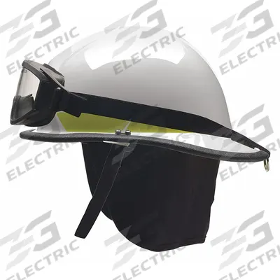 BULLARD Fire Helmet: White, Polyetherimide, Modern Rear Brim