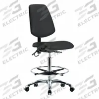 ESD Task Chair: Vinyl, Armless, Ht Range 26 1/4 in to 36 in, 18 1/2 in Seat Wd, 17 in Seat Dp, Black (MPN BR-ESD-VHBCH-MB-CR-T1-A0-CF-EC-ESDBLK). Key specifications — Foot Support: Yes; Back Tilt Backward: 13.5°; Back Tilt Forward: 10.5°; Base Material: Aluminum; Brand: APPROVED VENDOR; Product Type: ESD Task Chair; ESD-Safe: ESD-Safe; Seat Tilt Backward: 3°.