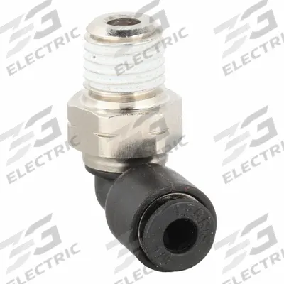 LEGRIS Push-Fit Elbow Fitting: 1/8 in OD x 1/16 in Pipe Size, Push-to-Connect x MNPT - Nylon & Nickel-Plated Brass Tube Fittings