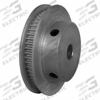 DAYTON Timing Pulley: Modified Curvilinear, Fixed, For GT Timing Belt Section, For 3 mm Belt Wd (MPN 56-2P03M6FA6). Key specifications — Brand: DAYTON; Finish: Clear Anodized; For Belt Series: Powerhouse®.