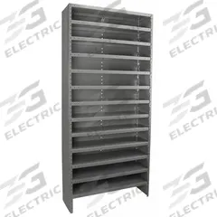 AKRO-MILS Metal Shelving: 36 in x 18 in x 79 in, 1 Sided, Open, 13 Shelves (MPN ASC1879). Key specifications — Frame Color: Gray; Frame Material: Steel; Brand: AKRO-MILS.