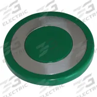 EATON Mushroom Head: 30 mm Panel Size, Non-Illuminated, Metallic, Green (MPN 10250TB61). Key specifications — Manufacturer Part Number: 10250TB61; Compatible Operator Illumination: Non-Illuminated; Compatible with Series: 10250T; Head Attachment Type: Screw-On; Head Material: Zinc; Brand: EATON.