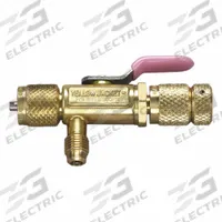 YELLOW JACKET Valve Core Remover: 8 1/4 in Lg, Brass, 5/16 in Female SAE Right-Hand, A2L Compatible (MPN 18986). Key specifications — Application: Charging; Product Type: Valve Core Remover; Brand: YELLOW JACKET; Body Material: Brass; Manufacturer Part Number: 18986.