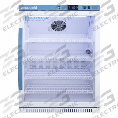 ACCUCOLD Vaccine Refrigerator: 6 cu ft, Upright, 2°C to 8°C, 25 in Overall Dp - Pharmacy & Vaccine Refrigerators