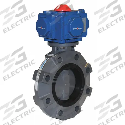 HAYWARD Butterfly Valve: For Fluids/Water Media, 80 psi Actuator Air Pressure - Max - PVC General-Service Pneumatic Butterfly Valves