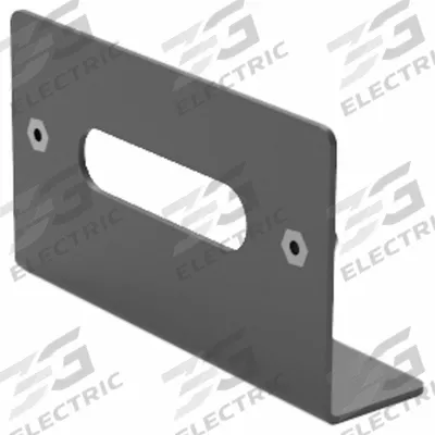 CODE 3 Lighting Bracket: Mounting Bracket, Black, Aluminum, 1 in Lg, 2 3/16 in Ht - Vehicle Light Mounts & Brackets