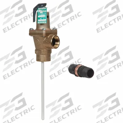 Watts Relief Valve: FNPTF x FNPTF, 1 1/4 in x 1 1/4 in, Bronze - ASME Section XIII Hot Water Pressure Relief Valves