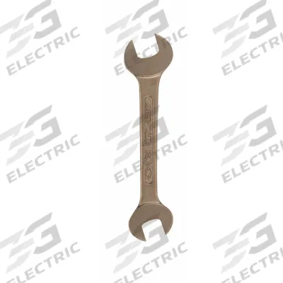 AMPCO Open End Wrench: Aluminum Bronze, Natural, 32 mm_36 mm Head Size, 12 1/4 in Overall Lg - Metric, Double End, Open End Nonsparking Wrenches