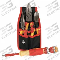 WIHA Insulated Tool Set: Insulated, 17 Total Pcs, Drivers and Bits/Pliers (MPN 32990). Key specifications — attr541600: (1) Long-Nose Pliers; attr541599: (1) High Leverage Cutters; attr541515: WIHA; attr548994: (3) Slotted Screwdrivers.