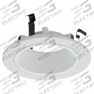 APPROVED VENDOR Recessed Down Light Trim: 4 in Dia, Halogen/Incandescent/LED, For Flat Ceiling - Housing Trim Rings for Downlight Housings
