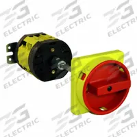 GIOVENZANA Switch: 40 A Current Rating, 600V AC (MPN A-101844G). Key specifications — Phase: Three; Features: Screw Clamp Connections; Manufacturer Part Number: A-101844G; Includes: 100mm Extension Shaft; Brand: GIOVENZANA; Mounting Style: Rear Panel.