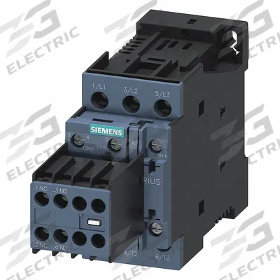 Siemens Power Contactor: Non-Reversing, 3 Poles, 3NO Contacts, 12 A - Non-Reversing IEC Contactors