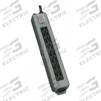 TRIPP LITE Outlet Strip: 9 Outlets, 15 ft Cord Lg, 15 A Current, Not UL Rated for Healthcare, Gray (MPN UL17CB-15). Key specifications — Brand: TRIPP LITE; Mounting Style: Keyhole.