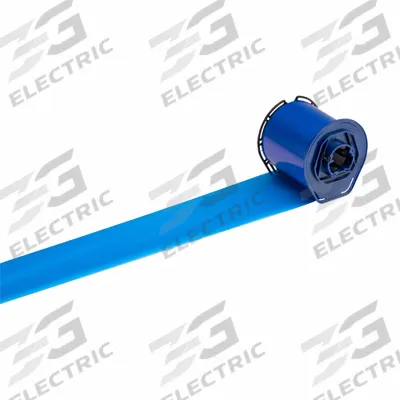 BRADY Single-Color Printer Ribbon: 2 23/64 in x 984 ft, Blue, Wax/Resin - Brady Single-Color Ribbons