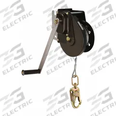 FALLTECH Materials Winch: 620 lb Winch Wt Cap, 120 ft Cable Lg, Steel, Swivel Snap Hook, Manual (MPN 7295M). Key specifications — Brand: FALLTECH; Operation Mode: Manual; Winch Cable Material: Steel; Includes: 20 in Weather-Resistant Storage Bag; Confined Space Component: Davits; Harness End Connection: Swivel Snap Hook; Rated For Lifting: Materials.