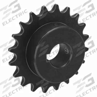 TRITAN Roller Chain Sprocket: 16B, For 1 in Chain Pitch, 45 mm Bore Dia, 20 Teeth - Size 16B Fixed-Bore Roller Chain Sprockets