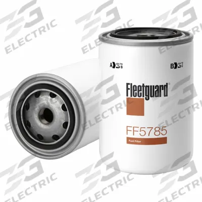 FLEETGUARD Fuel Filter: Spin-On, 5 5/8 in Overall Lg, 3 11/16 in Outside Dia - Spin-On Fuel Filters
