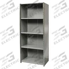 HALLOWELL Metal Shelving: Standalone, Medium-Duty, 48 in x 24 in, 84 in Overall Ht, 5 Shelves (MPN F4720-24HG). Key specifications — Assembled: Unassembled; Shelving Material: Steel; Frame Material: Steel; Color: Gray; Brand: HALLOWELL.