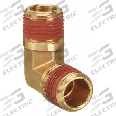 PARKER Metal Pipe Elbow: 90° Elbow, 1/4 in x 1/4 in - Threaded High-Pressure Pipe Fittings with Sealant