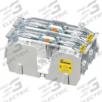 BUSSMANN Fuse Block: Open Block Design, 2 Pole, 600 V AC, Box Lug, Non-Indicating (MPN JM60200-2CR). Key specifications — Brand: BUSSMANN.
