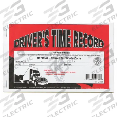 JJ KELLER Drivers Exemption Log: Driver's Exemption Log Book, Carbon, English, 2-Ply - Tractor-Trailer & Truck Driver Logbooks