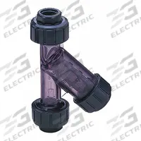 ASAHI Y Strainer: 3 in, NPT, Mesh, 0.0331 in Screen Size, PVC, EPDM, 9 1/4 in Ht, 17 1/8 in Lg (MPN 1257030). Key specifications — Brand: ASAHI; Seal Material: EPDM; Manufacturer Part Number: 1257030; Screen Material: PVC.