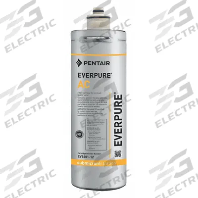 PENTAIR/EVERPURE Quick-Connect Water Filter: 0.5 micron, 0.5 gpm, 750 gal - Quick-Connect Drinking Fountain & Beverage Machine Water Filters