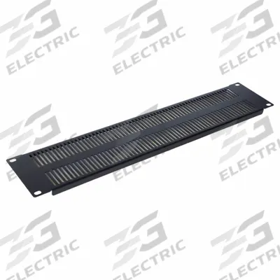 VIDEO MOUNT PRODUCTS Blank Space: 2 Rack Units, 19 in Overall Wd, 3 1/2 in Overall Ht, Black - Vented Filler Panels