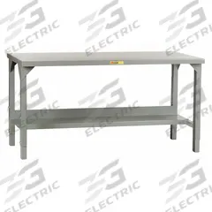 LITTLE GIANT Workbench: Adj Ht, Steel, 60 in x 24 in, 4,500 lb Overall Load Capacity, Gray (MPN WST2-2460-AH). Key specifications — Brand: LITTLE GIANT.