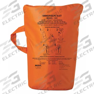 KENT SAFETY Immersion Suit Replacement Bag: Orange, 59ME26, 154000-200-004-13 - Water Immersion Suit Bags