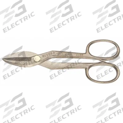 AMPCO Tinners Snip: Straight, 14 in Overall Lg, 4 1/2 in Cutting Lg, Aluminum Bronze - Non-Sparking Tinner Snips