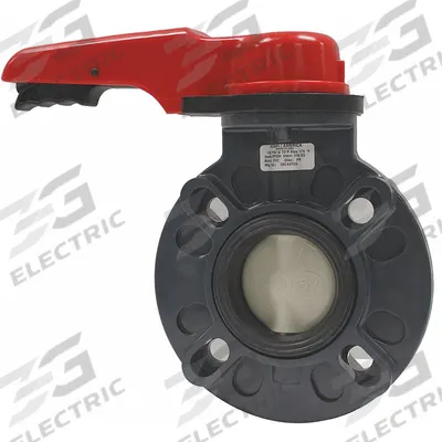 ASAHI Butterfly Valve: 2 in Pipe Size, Concentric, 150 psi Max. Pressure (CWP) - PVC General-Service Butterfly Valves