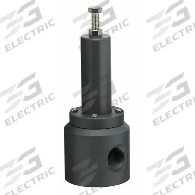 PLAST-O-MATIC Adjustable Back Pressure Relief Valve: PVC, FKM, 1 in x 1 in - Corrosive & Ultra-Pure Liquids Pressure Relief Valves