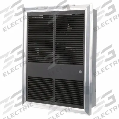 MARKEL Recessed Electric Wall-Mount Heater: 4800 W, 480V AC, Three Phase - Large Recessed Electric Wall Heaters