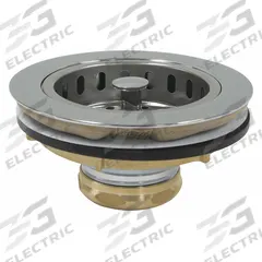 PERFECT PUTTY Strainer: Brass, Chrome, 2 1/2 in Overall Ht, 4 1/2 in Overall Dia, Threaded (MPN 59-3200). Key specifications — Product Type: Sink Drain; Brand: PERFECT PUTTY; Finish: Chrome; Material: Brass; Includes: Locknut.