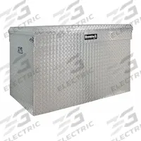 BUYERS PRODUCTS Truck Box Chest: Utility Chest Truck Box, Aluminum, 24 in Overall Dp, Silver, Keyed (MPN 1712110). Key specifications — Brand: BUYERS PRODUCTS; Color: Silver; Latch Type: Push Button.