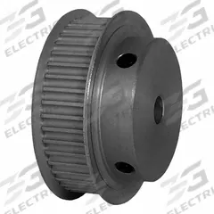 DAYTON Timing Pulley: Modified Curvilinear, Fixed, For GT Timing Belt Section, For 9 mm Belt Wd (MPN 44-3P09M6FA6). Key specifications — Brand: DAYTON; Finish: Clear Anodized; For Belt Series: Powerhouse®.