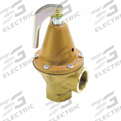 Watts Pressure Relief Valve: FNPTF x FNPTF, 1 1/2 in x 1 1/2 in - ASME Section XIII Hot Water Pressure Relief Valves