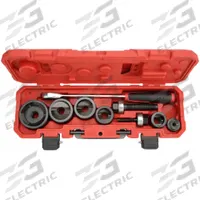 MILWAUKEE Knockout Punch Set: 15 Pieces, 10 ga Max Sheet Metal Capacity-Steel, Splitter (MPN 49-16-2694). Key specifications — attr74890: Mild Steel; attr74888: Carrying Case.