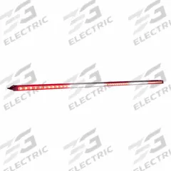 CODE 3 Running Board Light: Perimeter Flashing Warning Light, Red/White, 13.8 W Watt, Clear, LED (MPN C3RNRDC-60L-RW). Key specifications — Brand: CODE 3; Lens Color: Clear; Number of Flash Patterns: 32; Installation Type: Permanent; Operating Voltage: 12V; Light Class Rating: SAE Class 1.