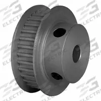 DAYTON Timing Pulley: Modified Curvilinear, Fixed, For GT Timing Belt Section, For 6 mm Belt Wd (MPN 32-3P06M6FA6). Key specifications — Brand: DAYTON; Finish: Clear Anodized; For Belt Series: Powerhouse®.
