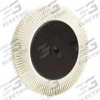 SCOTCH-BRITE Radial Bristle Brush: Type S, 8 in Dia x 1 in Wd, 1 1/4 in Arbor, Ceramic, White, 2 PK (MPN 61500189461). Key specifications — Brand: SCOTCH-BRITE.