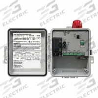 SJE-RHOMBUS Control Panel: Simplex, Single Phase, 120/208/240V AC, 9 to 20 A, 3 Switches Included (MPN 1053453). Key specifications — Current: 9 to 20 A; Rated Voltage: 120/208/240V AC; Alert Output: Visual; Intrinsic Safety: Not Specified Intrinsically Safe; Includes Reversing: Non-Reversing; Dosing Schedule: Demand Dose; Brand: SJE-RHOMBUS.