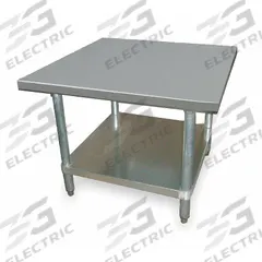 APPROVED VENDOR Work Table: Fixed Ht, Stainless Steel, 30 in x 30 in, 600 lb Overall Load Capacity (MPN 2KRE4). Key specifications — Brand: APPROVED VENDOR; Unit Type: Not Expandable or Modular.