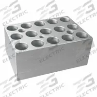 BENCHMARK SCIENTIFIC Dry Bath Block: Aluminum, 1 7/8 in Overall Wd, 2 3/4 in Overall Lg, 15 Wells (MPN BSH100-1520). Key specifications — Product Type: Dry Bath Block; Material: Aluminum; Volume Capacity: 1.5 mL; Brand: BENCHMARK SCIENTIFIC.