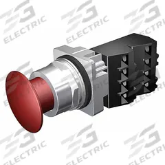 SIEMENS Mushroom Head Push Button: Non-Illuminated, Mushroom Head Profile, Metallic, 30 mm, 2NC (MPN 52PP2A2G). Key specifications — Brand: SIEMENS; Action: Maintained; Series: Class 52; Terminal Connection: Pressure Plate; Push Button Material Type: Metallic.