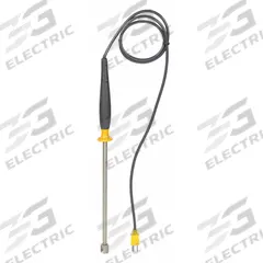 FLUKE Surface Temperature Probe: -196°F to 1,112°F /-127°C to 600°C, ±4.4°C @ 0 to 127°C, Type K (MPN 80PK-27). Key specifications — Brand: FLUKE; Accuracy: ±4.4 °C @ 0 to 127 °C; Handle Type: Straight.