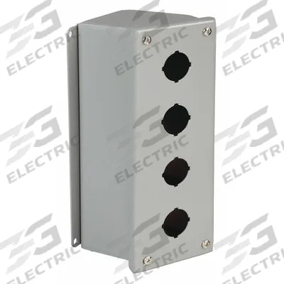 WIEGMANN Push Button Enclosure: 30mm, 4 Holes, Carbon Steel - Enclosures for 30mm Operators