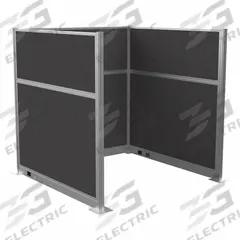 VERSARE Cubicle Kit: 72 in Overall Ht, 72 in Overall Wd, 3 Panels, Charcoal Gray, Fabric (MPN HPEKU-66-S-DGY). Key specifications — Panel Color: Charcoal Gray; Brand: VERSARE; Panel Material: Fabric.