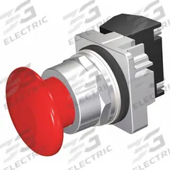 SIEMENS Emergency Stop Push Button: Non-Illuminated, Mushroom Head Profile, Non-Metallic, 30 mm (MPN 52PP2W2AP). Key specifications — Brand: SIEMENS; Action: Maintained; Series: Class 52; Push Button Material Type: Non-Metallic.